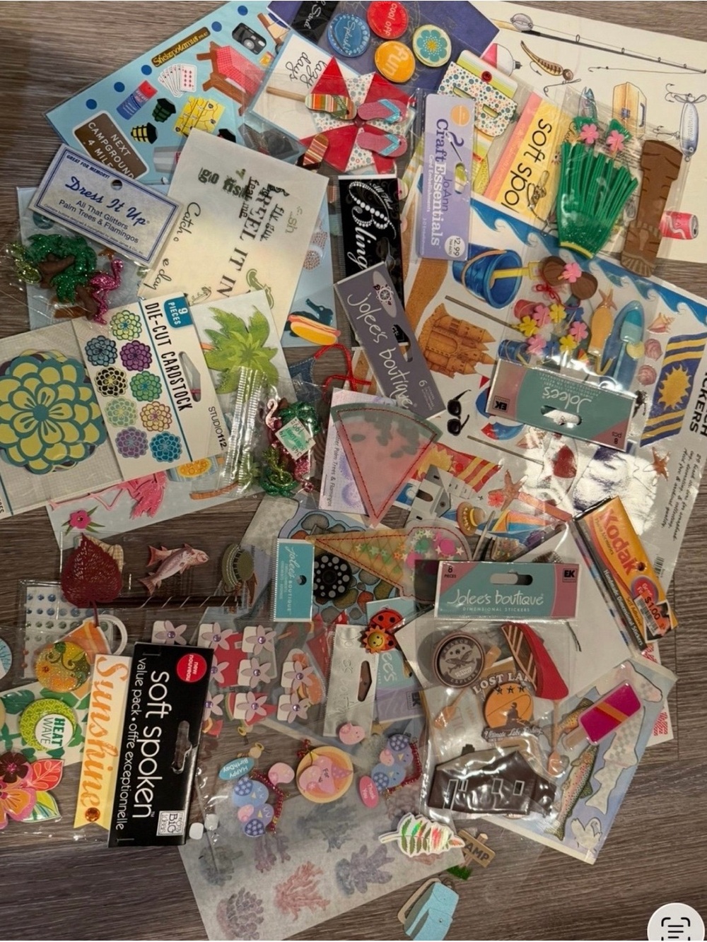 Scrapbooking summer lot #28- Jolees Boutique, Soft Spoken and more! Summer theme